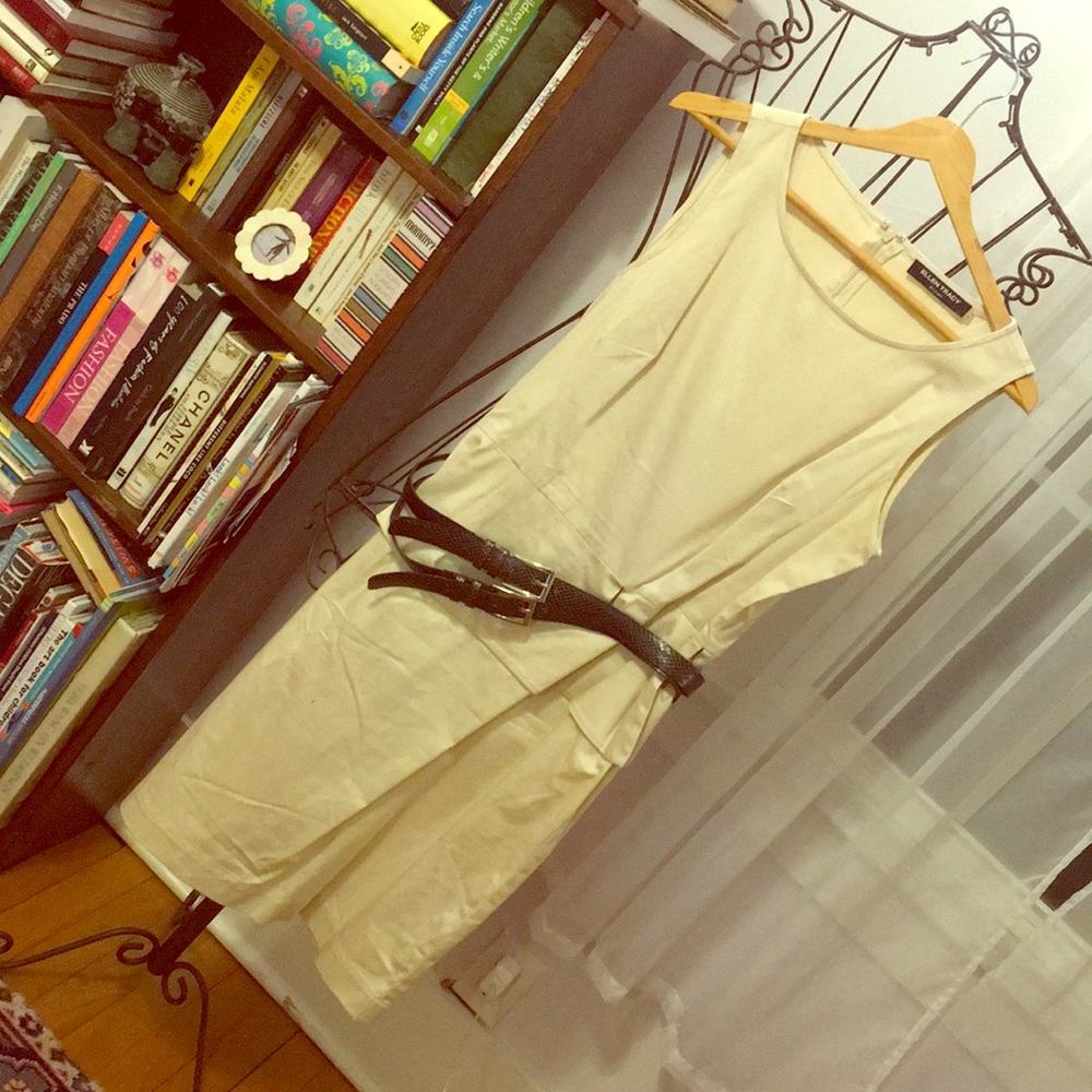 Khaki Dress- Polished Cotton, Business Casual.